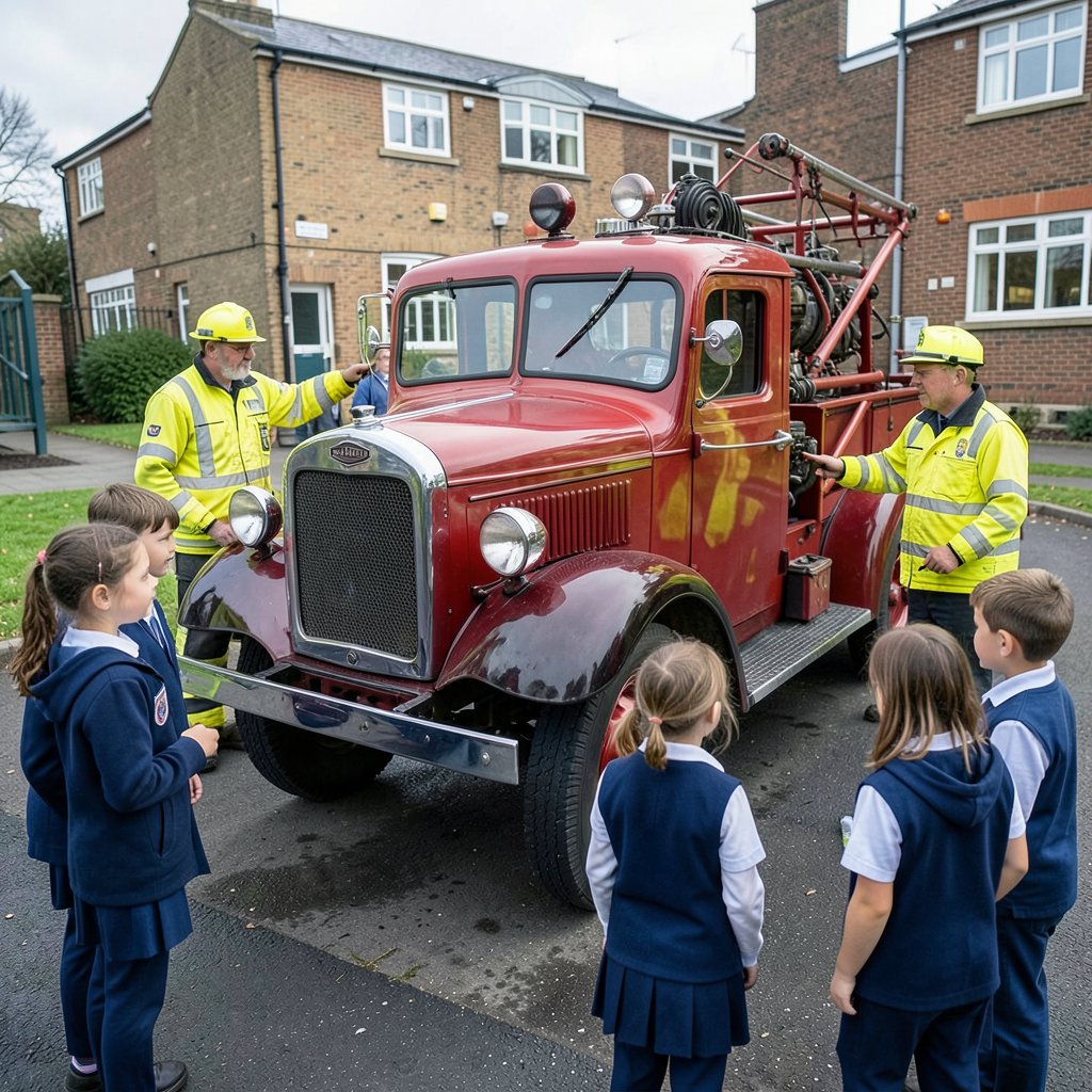 Restored fire engine visits Aberfan school 60 years after tragedy